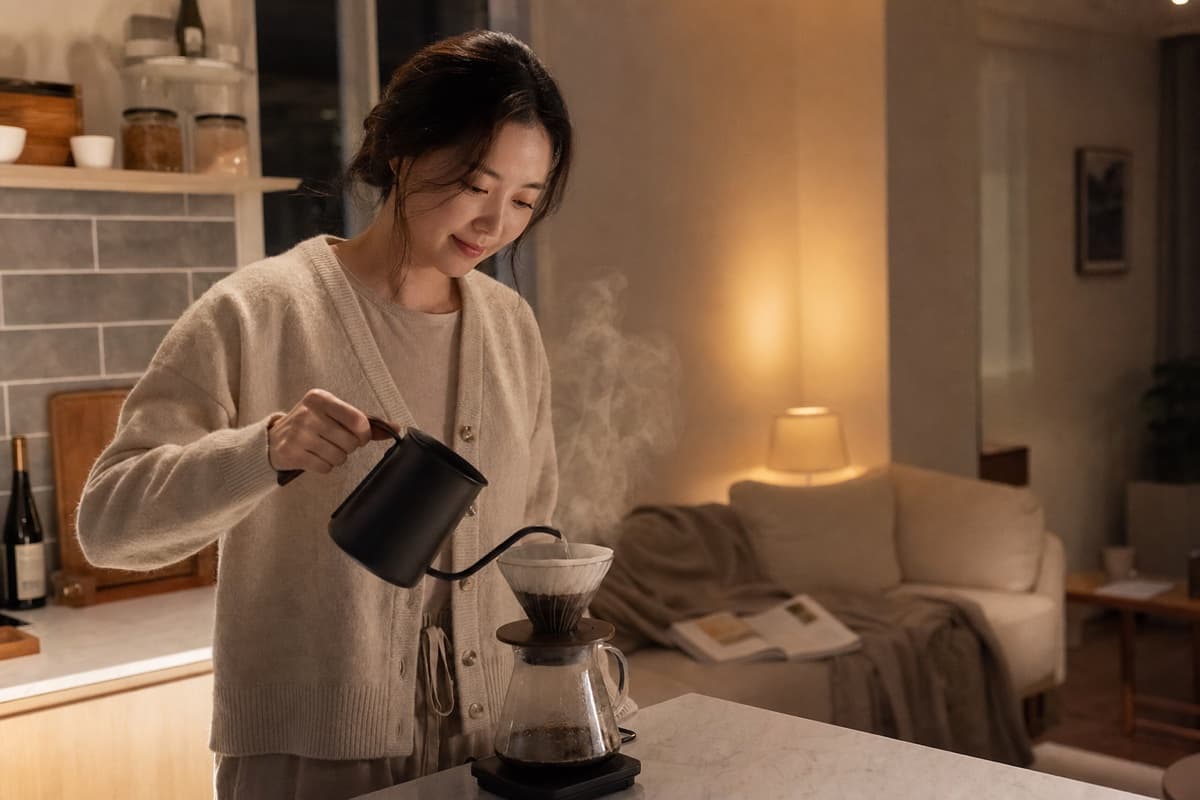 저녁의 홈카페 — 컨셉